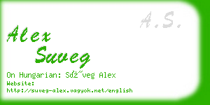 alex suveg business card